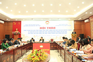 Bàn giải pháp nâng cao chất lượng cán bộ chuyên trách Mặt trận các cấp