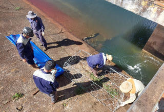 Hồ chứa thủy lợi Ia Ring bị thủng thân đập ở Gia La