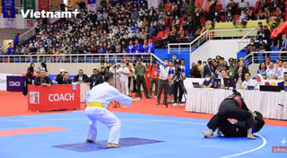 Nữ võ sỹ Quàng Thị Thu Nghĩa đoạt Huy chương Vàng đầu tiên môn Pencak Silat