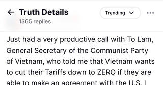 Tổng thống Hoa Kỳ: Cuộc điện đàm với Tổng Bí thư Tô Lâm rất 'hiệu quả'