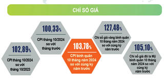 Chỉ số giá tiêu dùng CPI tháng 10 tăng 0,33%
