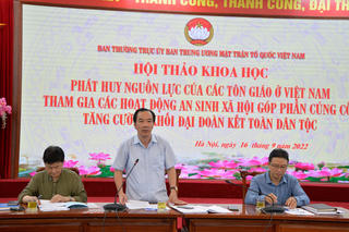 Phát huy nguồn lực của các tôn giáo tham gia các hoạt động an sinh, xã hội