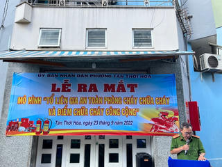 TP HCM: Mô hình 'Tổ liên gia an toàn phòng cháy chữa cháy' và 3 'Điểm chữa cháy công cộng'