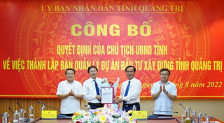 Quảng Trị: Thành lập Ban Quản lý dự án đầu tư xây dựng tỉnh