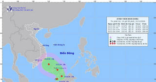 Biển Đông xuất hiện áp thấp nhiệt đới giật cấp 8