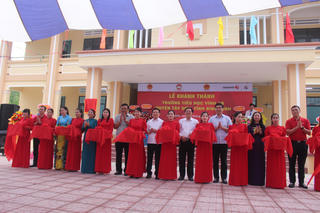 Bình Định: Bộ Trưởng Bộ Tài chính Hồ Đức Phớc dự lễ khánh thành Trường Tiểu học Vĩnh An 
