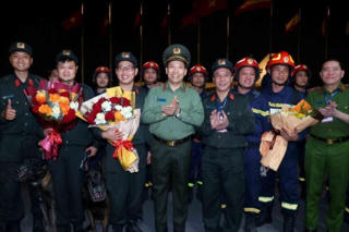 Lực lượng cứu hộ, cứu nạn hoàn thành nhiệm vụ tại Myanmar, về nước an toàn