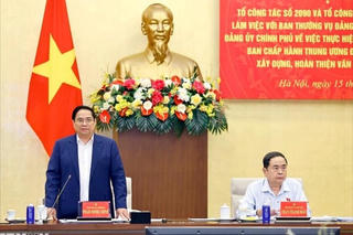 Tổ công tác Bộ Chính trị làm việc với Ban Thường vụ Đảng ủy Quốc hội, Chính phủ