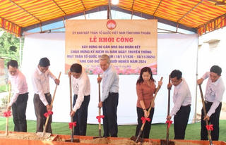 Ninh Thuận: Khởi công xây dựng 60 căn nhà Đại đoàn kết cho hộ nghèo