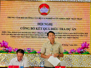 Điều tra, khảo sát chất lượng đội ngũ cán bộ chuyên trách Ủy ban MTTQ Việt Nam các cấp ở địa phương