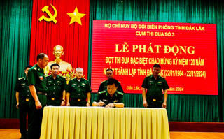 BĐBP Đắk Lắk phát động thi đua lập thành tích chào mừng kỷ niệm 120 năm Ngày thành lập tỉnh