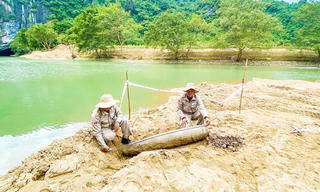 Xử lý an toàn quả bom còn sót lại ở cửa động Phong Nha