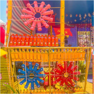 Ấn tượng với gian trại dựng bằng vỏ chai cũ