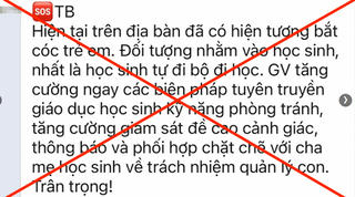 Hà Nội: Thông tin 'bắt cóc trẻ em' ở quận Hoàng Mai là tin giả 