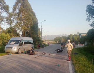 Quảng Ninh: Va chạm giữa 2 xe máy đi ngược chiều, 1 người tử vong