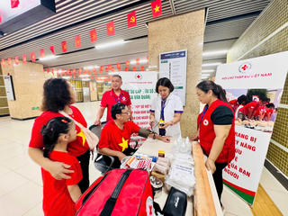 Hội Chữ thập đỏ triển khai 6 điểm sơ cấp cứu tại các ga đường sắt phục vụ Đại lễ 2/9