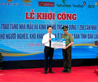 Bộ Công an triển khai xây tặng 1.200 căn nhà cho hộ nghèo ở Đắk Lắk