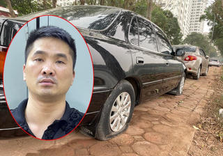 Bắt đối tượng đâm thủng lốp hàng loạt xe ô tô vì 'giận bạn gái'