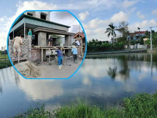 Nhóm thợ xây cứu sống 3 cháu nhỏ rơi xuống ao cá