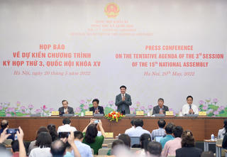 Ngày 23/5, khai mạc kỳ họp thứ 3, Quốc hội khóa XV