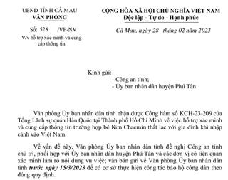 Cà Mau: Hỗ trợ tìm bé trai Hàn Quốc thất lạc từ 7 năm trước