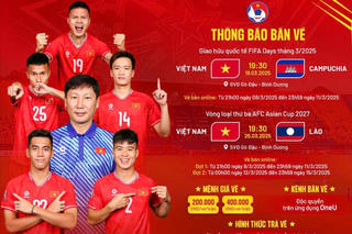 Chốt giá vé xem đội tuyển Việt Nam đấu Lào, Campuchia