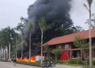 Phú Thọ: Cháy tại Khu du lịch nghỉ dưỡng Vườn Vua, thiệt hại hơn 2 tỷ đồng