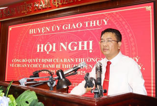Nam Định: Chủ tịch huyện làm Bí thư huyện ven biển Giao Thủy
