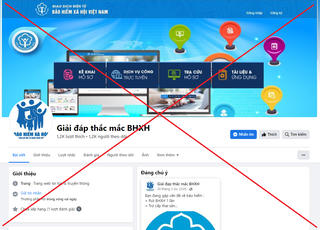 Cảnh báo tiếp tục xuất hiện Fanpage giả mạo cơ quan BHXH Việt Nam