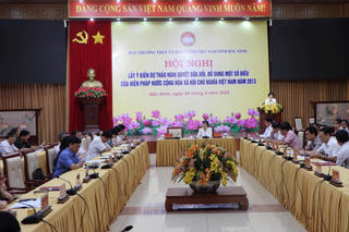 Bắc Ninh tổ chức lấy ý kiến về dự thảo Nghị quyết sửa đổi, bổ sung một số điều của Hiến pháp năm 2013