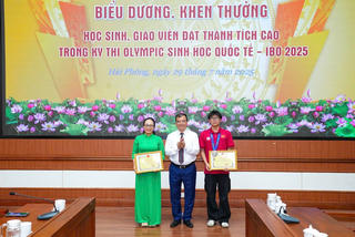 Hải Phòng: Thưởng 400 triệu đồng cho học sinh đạt huy chương bạc Olympic Sinh học quốc tế