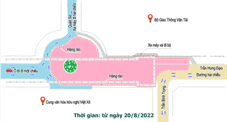 Hà Nội tiếp tục rào đường Trần Hưng Đạo phục vụ thi công Ga S12