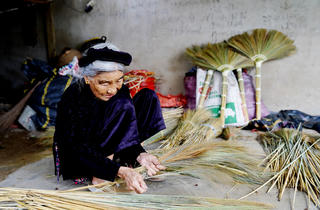 Làng nghề chổi đót trăm năm tuổi