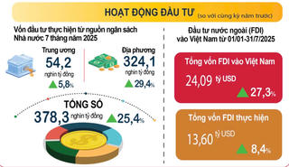 Trong 7 tháng năm 2025, số doanh nghiệp gia nhập thị trường tăng 22,9%