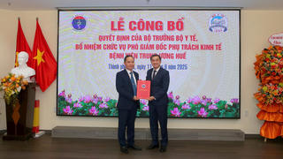 Bệnh viện Trung ương Huế có tân Phó giám đốc phụ trách kinh tế