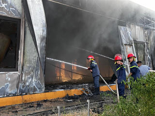 Hà Tĩnh: Cháy nhà ăn trường Albert Einstein, một người bị thương