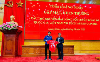 Quảng Ninh: Tiền vệ Nguyễn Hai Long được nhận thưởng gần 500 triệu đồng