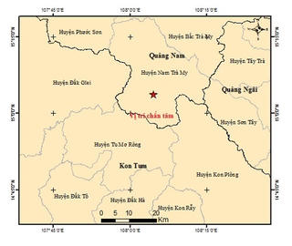 Quảng Nam: Xảy ra 2 trận động đất ở huyện Nam Trà My