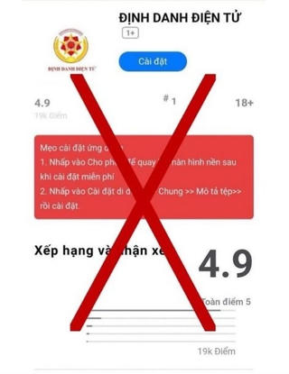 Cảnh báo thủ đoạn hướng dẫn cài đặt phần mềm hỗ trợ đăng ký cấp căn cước để chiếm đoạt tài sản