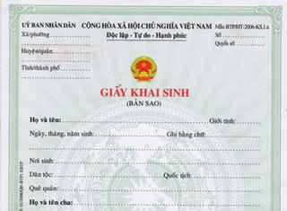 Sửa đổi tên trong Giấy khai sinh