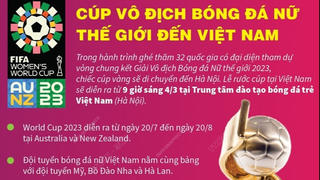 Lễ rước Cúp vô địch Bóng đá nữ thế giới diễn ra sáng 4/3