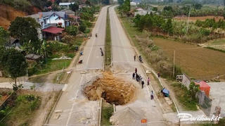 Bắc Kạn công bố tình huống khẩn cấp thiên tai về hiện tượng sụt lún bất thường