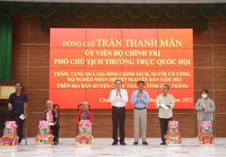 Phó Chủ tịch thường trực Quốc hội Trần Thanh Mẫn tặng quà, chúc Tết tại Sóc Trăng, Bạc Liêu