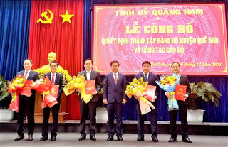 Quảng Nam: Công bố quyết định thành lập Đảng bộ huyện Quế Sơn