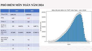 Phổ điểm thi tốt nghiệp THPT 2024: Môn Ngoại ngữ có điểm trung bình 'đội sổ'