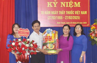 Ủy ban Mặt trận Tổ quốc Việt Nam tỉnh Ninh Thuận thăm, chúc mừng Ngày Thầy thuốc Việt Nam