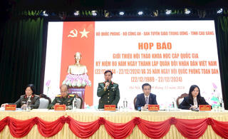 Ngày 14/12 diễn ra Hội thảo cấp quốc gia kỷ niệm 80 năm Ngày thành lập Quân đội nhân dân Việt Nam