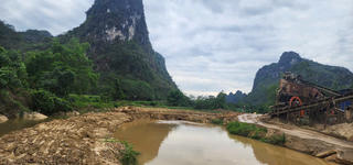 Thái Nguyên: Khai thác mỏ cát sỏi Sông Rong có đúng quy định?