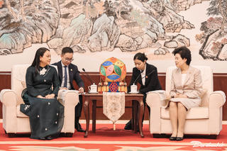 Phó Chủ tịch - Tổng Thư ký Nguyễn Thị Thu Hà hội kiến Phó Chủ tịch Chính hiệp toàn quốc Trung Quốc Hàm Huy