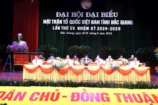 Đại hội đại biểu MTTQ tỉnh Bắc Giang diễn ra với chủ đề ‘Đoàn kết - Dân chủ - Đồng thuận - Phát triển’